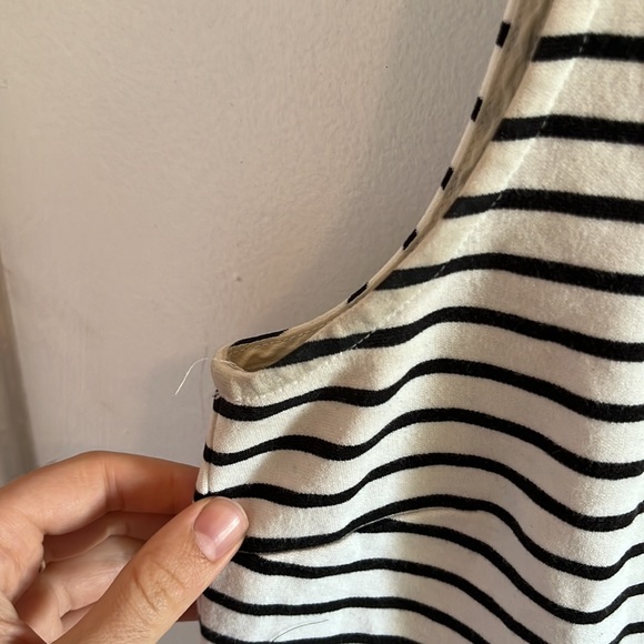 Striped sleeveless top with jewelled neckline - Picture 4 of 6